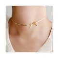 Wholesale Custom Designer Sweet Luxury Charms Sneak Chain Bows 18k Gold Plated Stainless Steel Necklace Jewelry for Women