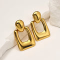 New Fashion  Women's 18K Gold Plated Stainless Steel Stud Earrings Fashion Piercings Earrings for Anniversary Occasions