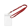 Tubular Polyester Lanyad with ID Card Badge Holder Teacher Neck Rope PVC Employee Access Card Pouch Round String Lanyard
