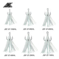 JK JSF-37-WHL Barbed Tripe Saltwater Luminous 3X Strong High Carbon Steel Feather Treble Hook