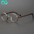 Japan John Lennon Small Round Frame Republic of China Style Retro Glasses Ultra Light Small Face Height Number Plate Gold Frames