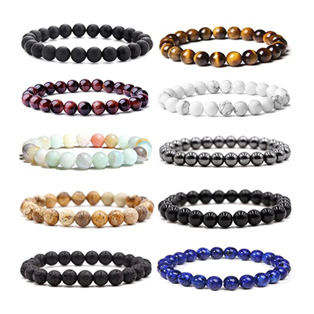 Natural Gemstone Bead Healing Crystal Bracelet Chakra Feng Shui Precious Real tiger Eye Charm Mens Bracelet Women