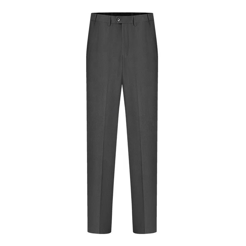 Professional Flat Front Work Trousers for Men and Women Straight-Leg Business Formal Interviews Bank Pant for Summer