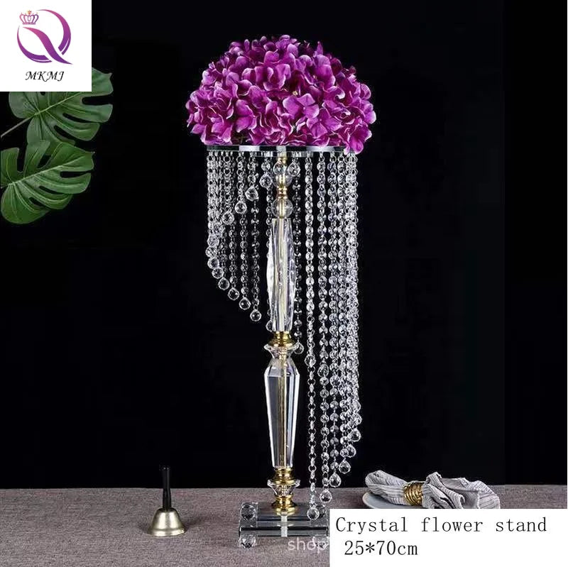 Clear Crystal Wedding Table Centerpieces for Flower Stand Flower Base and Wedding Decorations Item Bulk Time Crafts Office Tall