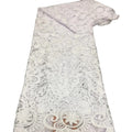 African Sequins Lace Fabric Embroidery Milk Lace Embroidery Fabric