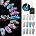 JTING Hot Popular 12 Colors Sparking Aurora Pearl Nail Gel Polish OEM Private Label Pearl Powder Nail Art Uv Gel Polish Set