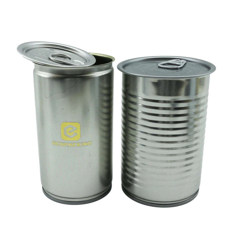 Customized Tinplate Food Grade Pull-Ring Sealed Screen Printed Empty Tin Cans for Tuna Jam Sauce Pet Food Wholesale
