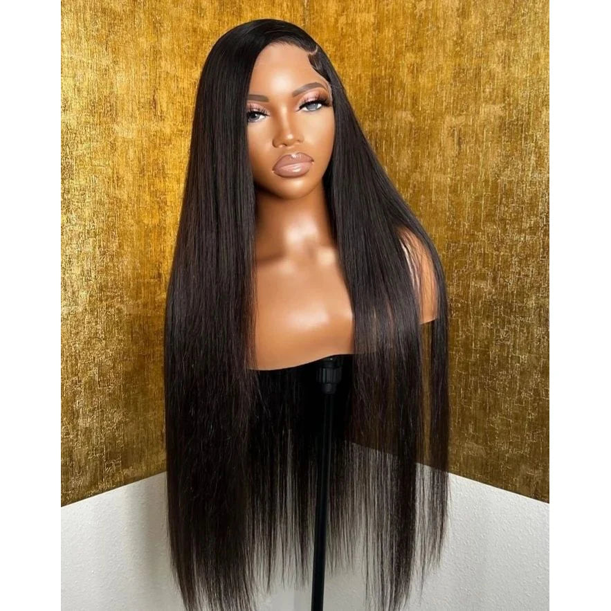 Long Lace Frontal Wigs 100% Virgin Perruque Brazilian Human Hair Wigs Swiss Blend Hair 200% Density 13*6 Transparent HD Lace