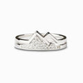 New Design Unique Fine Jewelry Women Wedding Ring 925 Sterling Silver CZ Mountain Stackable Wedding Bridal Rings