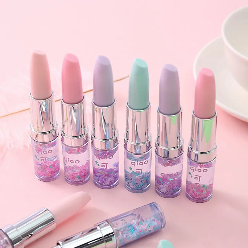 Promotional Novelty Cute Oil Quicksand Kawaii Lipstick Gel Pen Ham Sausage Ballpoint Pen 0.5mm Plastic Student Gift Black