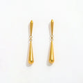 High End PVD 18K Gold Plated Water Drop Tassel Pendant Stud Earrings Stainless Steel Jewelry Wholesale