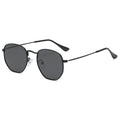 Vintage Round Frame Woman Fashion Sunglasses Polygonal Retro Sunglasses Metal Round Frame Polarized Sunglasses