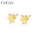 CZCITY Fashion Geometric Kids Star Earrings 925 Silver Stud Earring Charms Women Wholesale Silver Metal Earing