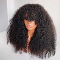 Machine Afro Kinky Curly Human Hair Wig for Black Women 250% Factory Wholesale Cheap Wigs