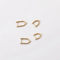 Fenny 18K Gold-plated Wholesale No Fade Versatile Simple Geometric Pentagon Huggie Stainless Steel Earring for Women