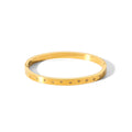 Best Selling 18K Gold Plated Stainless Steel Cubic Zirconia Sun Cuff Bangle Tarnish Free Hypoallergenic Jewelry Bracelet  Women