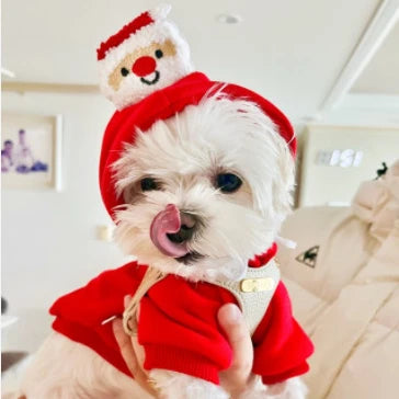 Wholesale Warm Christmas Pet Dog Clothes Winter Hoodie