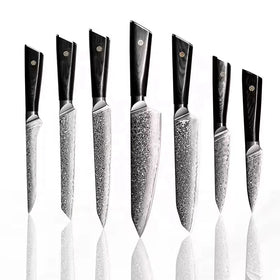 Kitchen Knife Set G10 Handle Vg10 Damascus Chef Knife Japanese Pro Series
