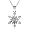 Wholesale Snowflake Necklace for Christmas Gift 925 Sterling Silver Pendant Necklaces MegaBDM