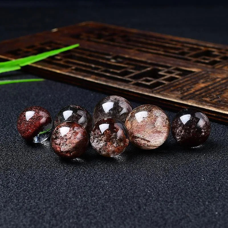 Natural Crystal Color Ghost Stone Bead Polished Raw Crystal for Fortune Hand Carved Engraving for Home Decor and Gift