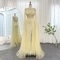 Jancember SZ203 Dubai Beaded Sequins Prom Evening Plus Size Women's Dress With Shawl