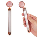 Electric Vibrating Jade Roller Rose Quartz Facial Roller Massager for Face Eye