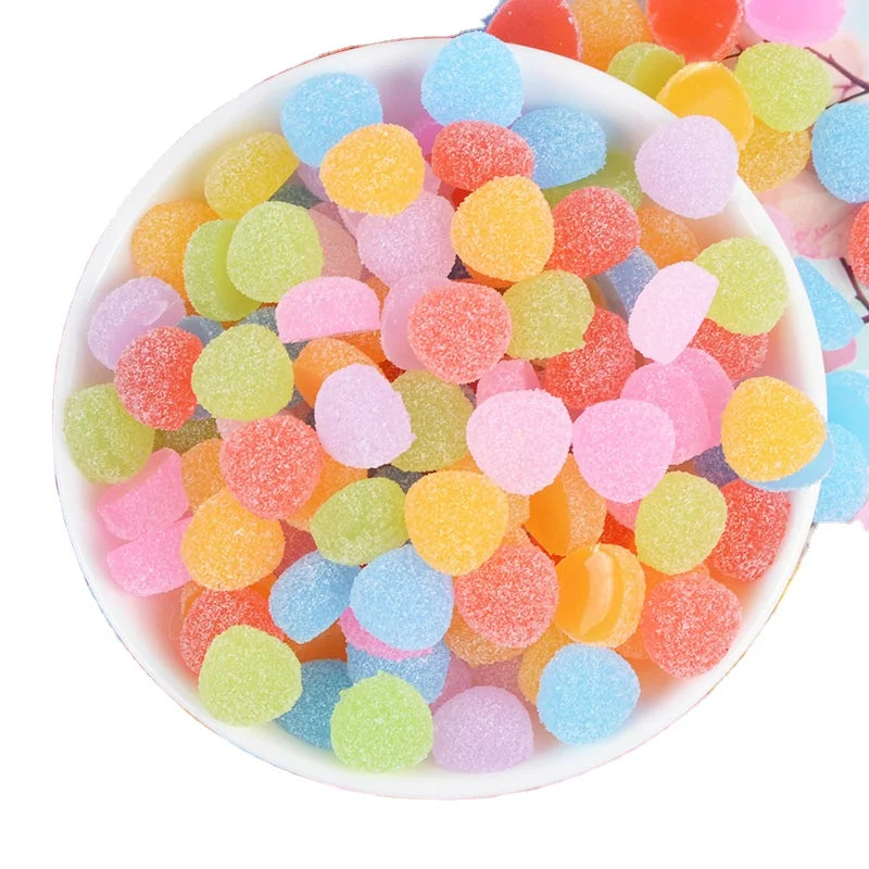Resin Simulation Soft Sugar Candy Flatback Cabochon Phone Shell Decor Earrings Hair Accessories Food Toys Ornament Materials