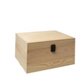JUNJI Cash Jewelry Box Children DIY Craft Stash Gift Boxes Rectangle Unfinished Handmade Necklace Pine Wood Natural Wooden Box