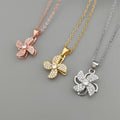 G1197 Spinner Necklaces Jewelry Rotate Spinning Cubic Zirconia Windmill Pendant Fidget Anxiety Rotatable Spinner Necklace