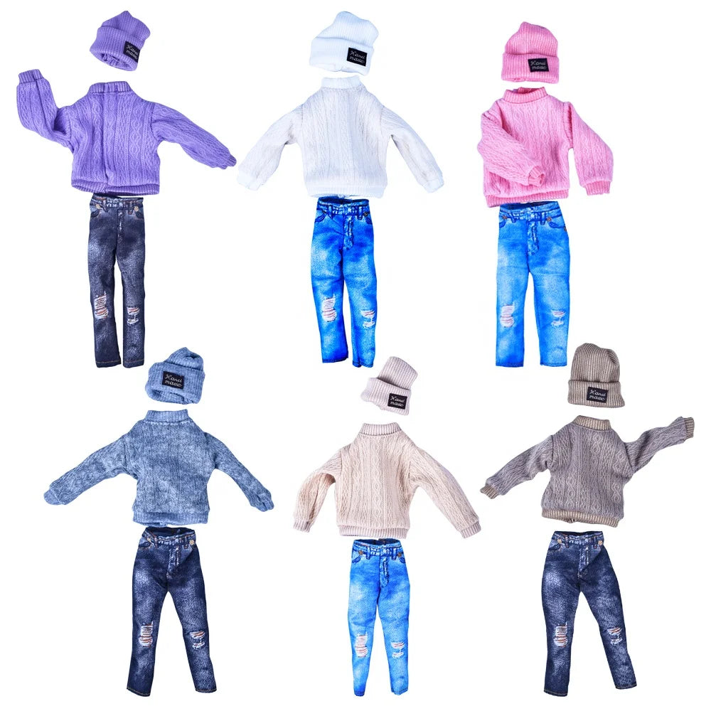 Cheap 30cm Doll Fashion Hoodie Set Replacement Dress Plush Soft Toy Educational Mini Toy