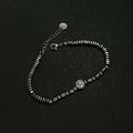 European and American Retro Black Gallstone Bracelet Bangle Stainless Steel Anchor Men's Bracelet Hand Jewellery