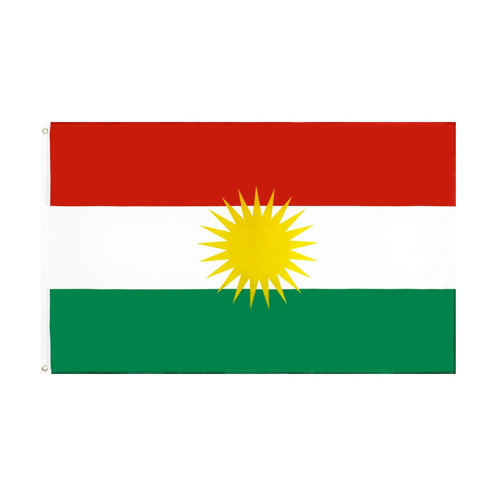 Wholesale 100% Polyester 3*5ft Professional Custom Kurdistan National Flag