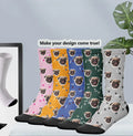 OEM Novelty Personalized Printing Crew Socks Quarter Unisex Customizable All Over Print Socks Custom