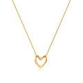 Fine Jewelry Gold Plated Hollow Charm Choker Necklace Stainless Steel Heart Pendant Necklace Jewelry