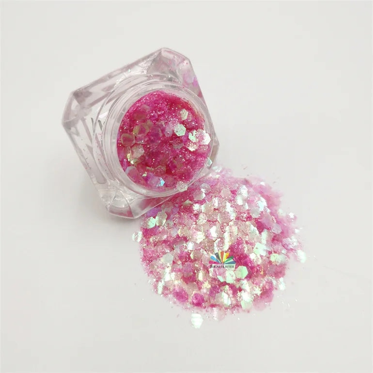Xucai Eco-Friendly Plastic Chunky Laser Holographic Glitter Fine Bio Glitter Powder Shaker Festival Crafts 1kg Wholesale