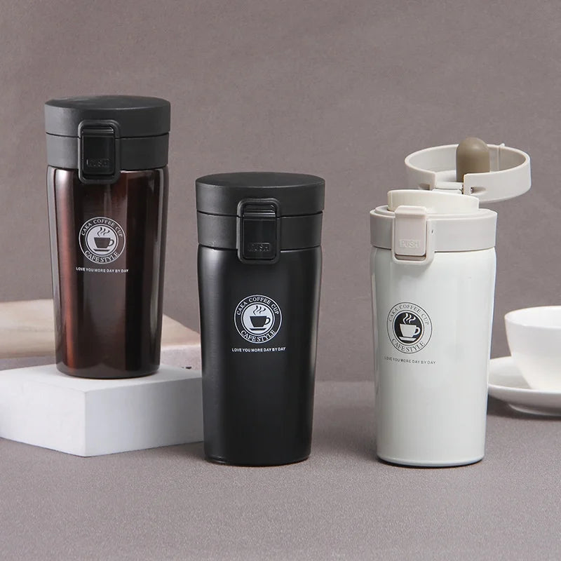 Madou New 304 Stainless Steel Insulated Flask Portable Classic Design Bounce Mug for Office Business Coffee Cup Office