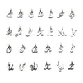 26 English Letters Zinc Alloy DIY Silver Alphabet Charms Pendants Alphabetic Loose Beads