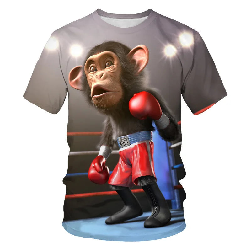 Fitspi T-shirt New Round Neck T Shirt Men's Anime Series 3d Digital Printing Tshirt Wholesale