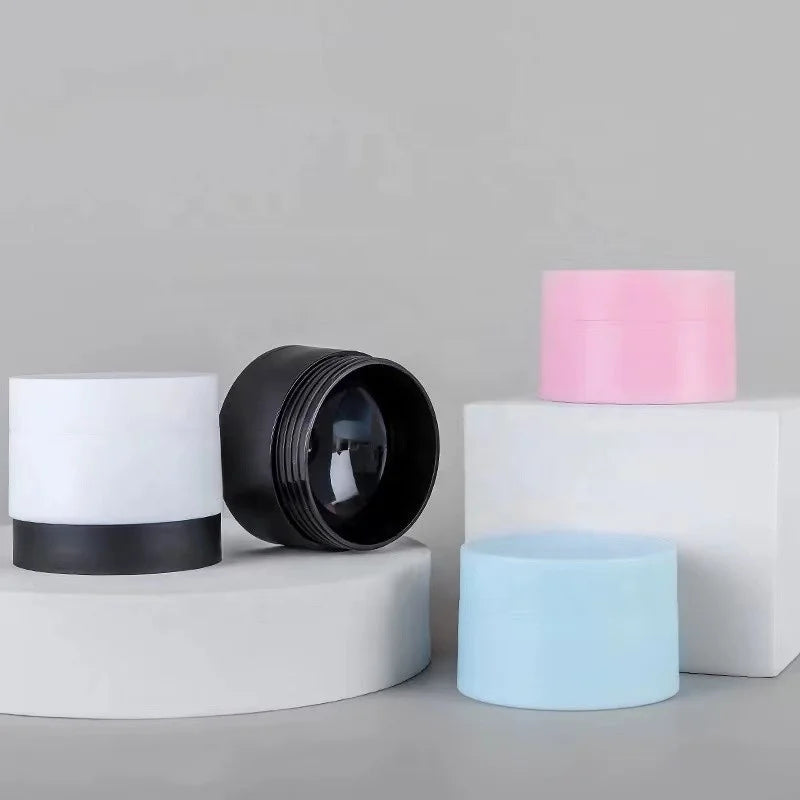 White Pink Black 5g PET Cosmetic Jar with Inner Lid for Face Mask Skin Care Serum Shampoo & Eye Cream
