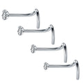 Stainless Steel Nose Ring Momen CZ Nose Screw Stud Nose Piercing Jewelry
