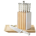 Premium Kitchen Knife Set Customized Laser Logo Japanese Stainless Steel Knives Set 3Cr13 Chef Kitchen Knife Set with Wood Block