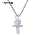 SP003 925 Sterling Silver Jewelry Men and Women Cross Pendant Necklace Hip Hop Jewelry