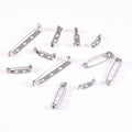 316l Stainless Steel Safety Locking Pin Backs Flat Back Brooches Craft for Tag Bag