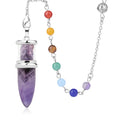 Healing Reiki Chakra Crystal Quartz Amethyst Gemstone Merkaba Pendulum