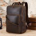 New Design Dropshipping Vintage Outdoor Crazy Horse Mens Leather Back Pack for Men Cowhide Laptop Travelling Backpack