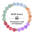 Fashion Strawberry Quartz Aquamarine Bracelet Natural Stone Beaded Self-Love Crystal Bracelet for Women