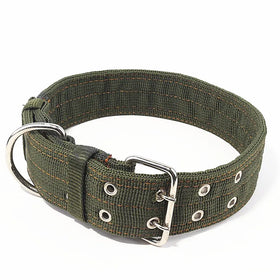 2 Inch Heavy Duty Training Tactical Dog Collar Adjustable Nylon Pet Dog Collar for Medium Large Dog
