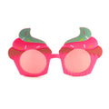 New Cute Kids Sunglasses Lovely Ice Cream Party Glasses UV400 Acrylic Full Plastic Candy Colors Eyewear for Boys Girls-Yellow