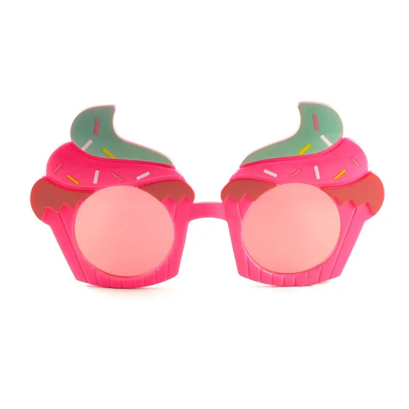New Cute Kids Sunglasses Lovely Ice Cream Party Glasses UV400 Acrylic Full Plastic Candy Colors Eyewear for Boys Girls-Yellow