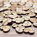 Nicro 100pcs Wooden Cute Heart Slices Discs Love Carved DIY Unfinished Handmade Natural Crafts Gift Supplies Wedding Ornament